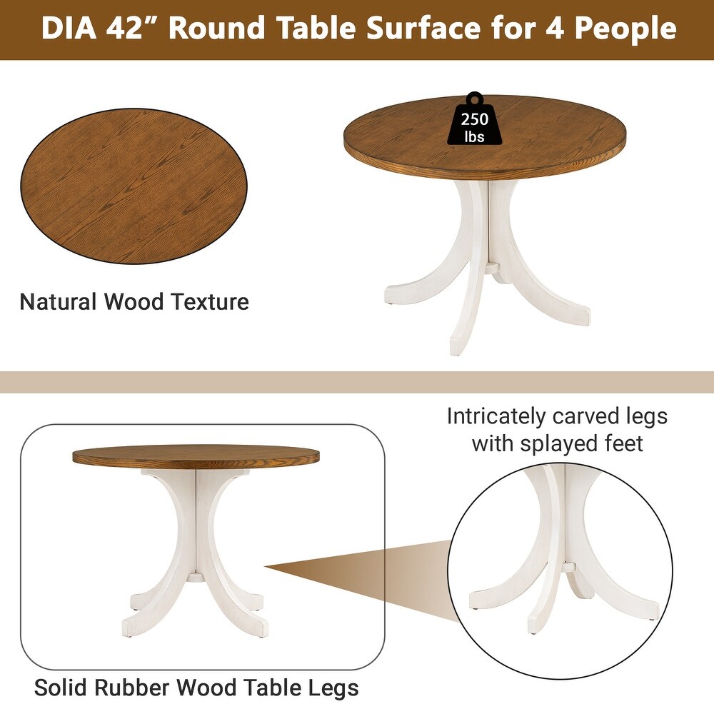 Solid Wood Round Dining Table