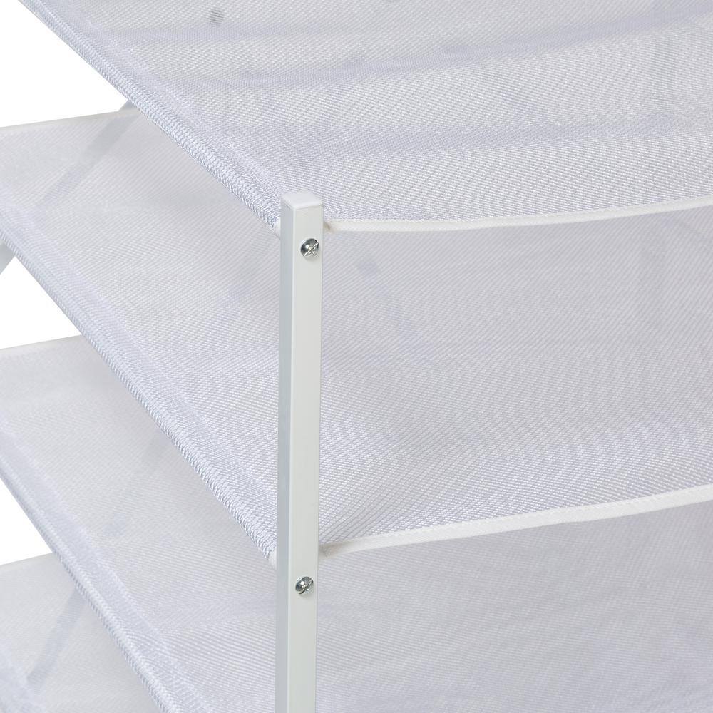 Honey-Can-Do 26 in. W x 36 in. H White Steel Portable Rolling Clothes Drying Rack DRY-08550