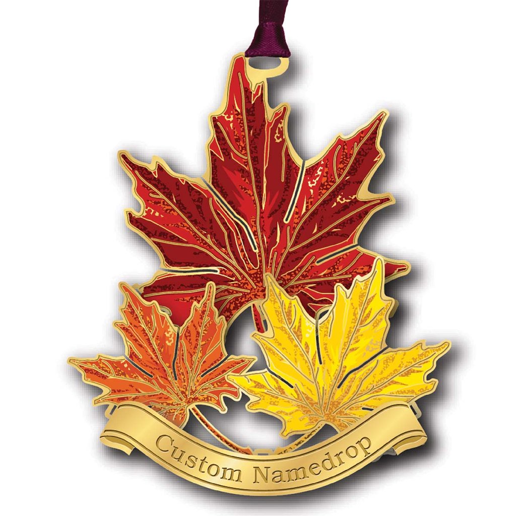 ChemArt  Maple Leaves Namedrop - Ornament