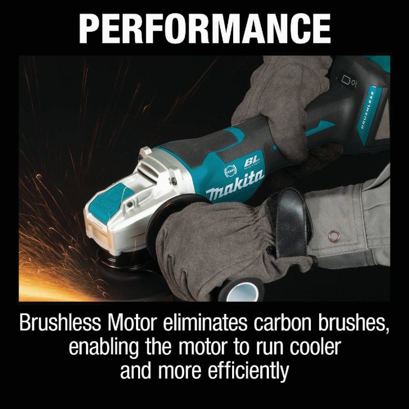 Makita 18V Brushless X-LOCK Cordless Angle Grinder with Paddle Switch