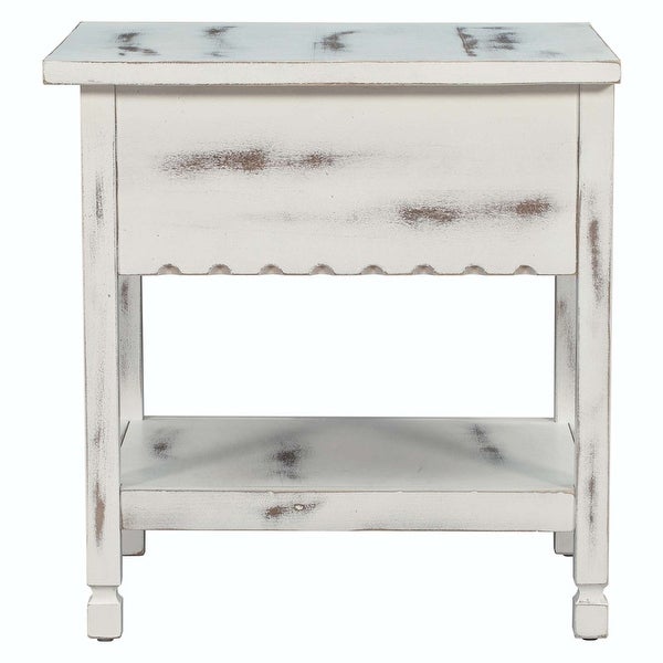 Classical End Table with Open Styled Shelf Large Storage Space