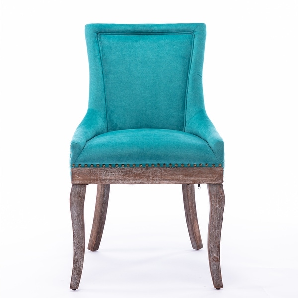 Ultra Side Fabric Dining Chair with Neutrally Toned Solid Wood Legs