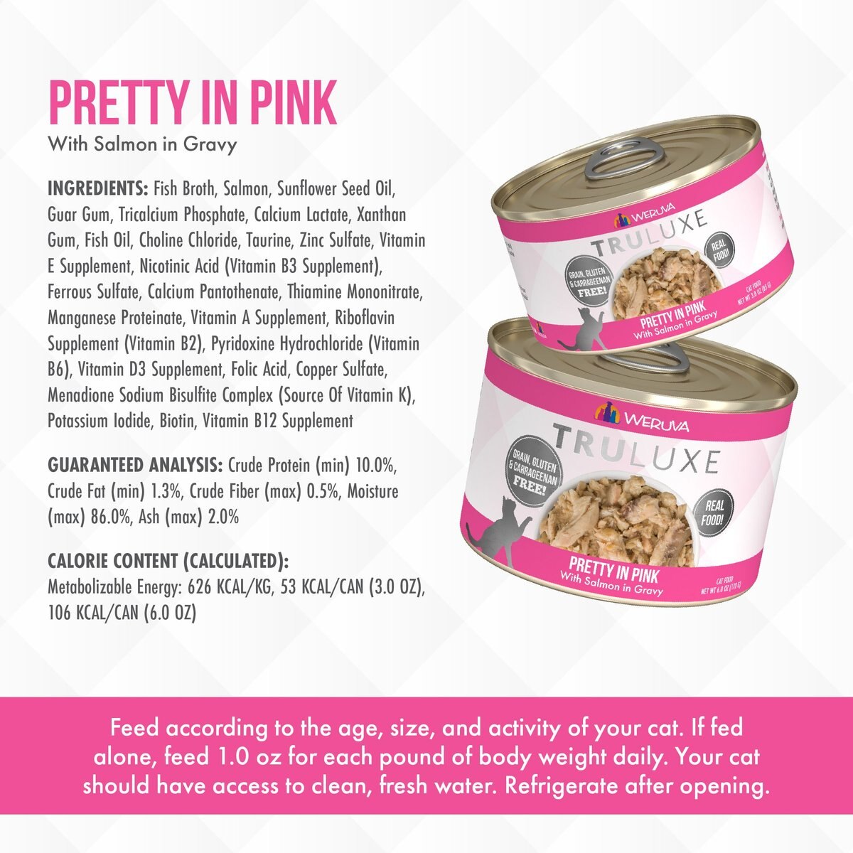 Weruva Truluxe Pretty In Pink with Salmon in Gravy Grain-Free Canned Cat Food