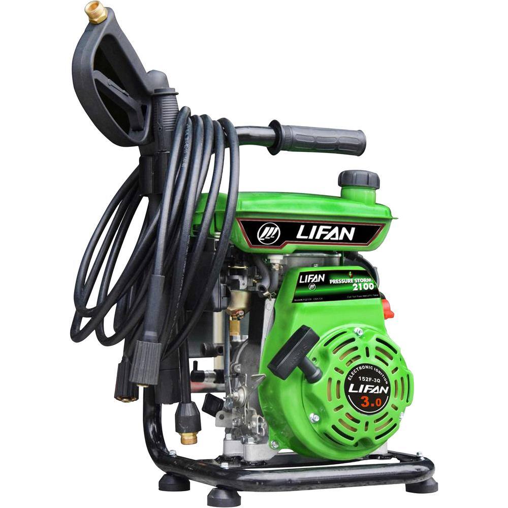 LIFAN 2100 psi 2.0 GPM AR Axial Cam Pump Recoil Start Gas Pressure Washer with CARB Compliant LFQ2130-CA