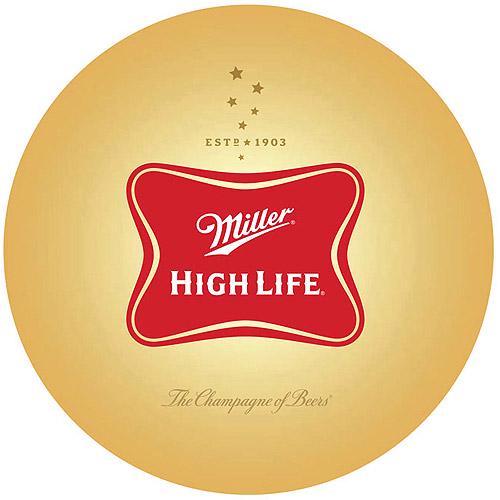 Trademark Miller High Life 40  Padded Bar Stool with Back Chrome  Crowdfused