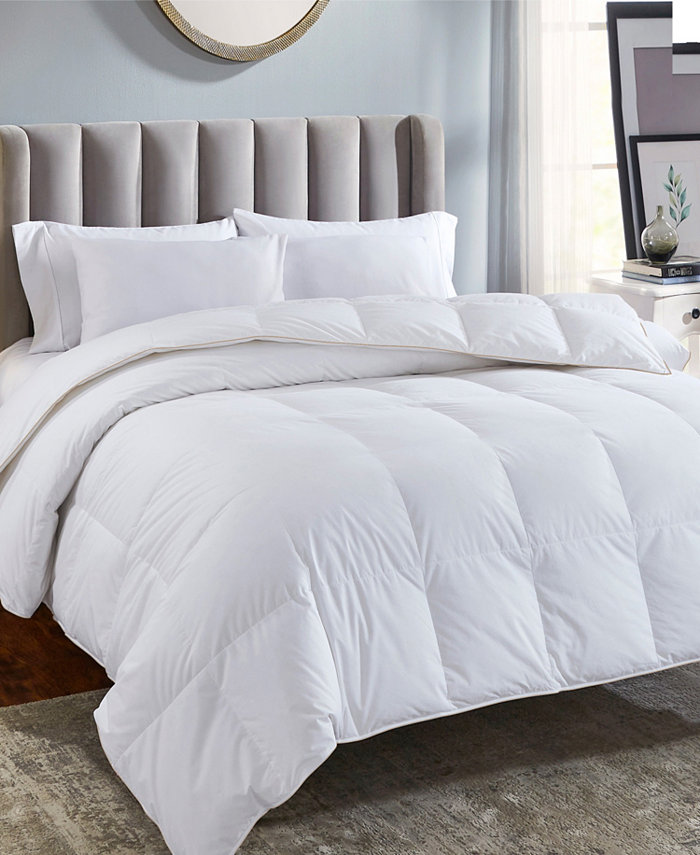 California Design Den Luxury Down Comforter - Soft and Fluffy All-Season 650+ Fill Power， 46 Oz Fill Weight Natural Down Duvet Insert by California Design Den-Queen