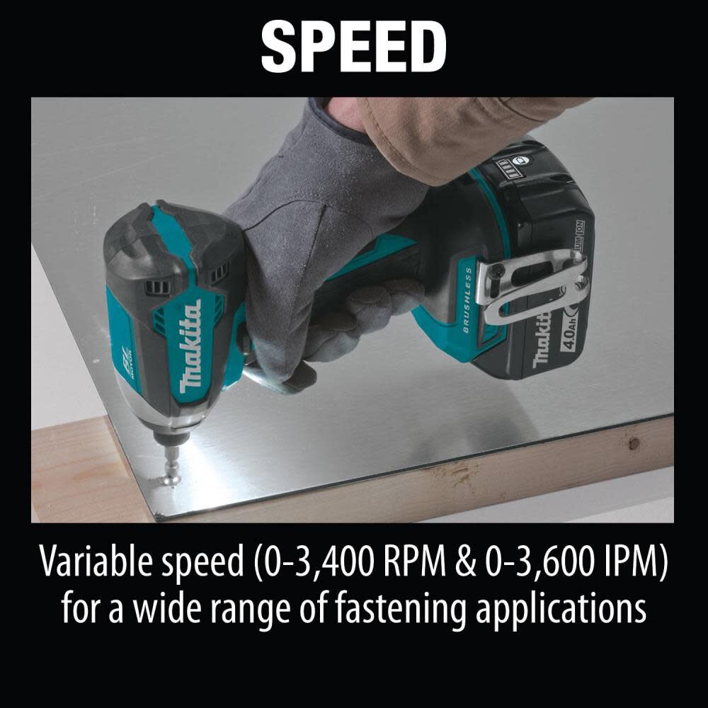 Makita 18V LXT Impact Driver Lithium Ion Brushless Cordless Kit XDT13SM1 from Makita