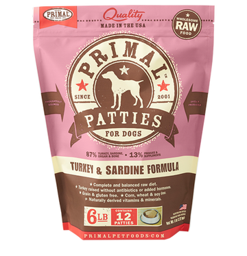 PRIMAL DOG TURKEY SARDINE NUGGETS FROZEN 3Lb-6Lb andndash; Pet Empire and Supplies