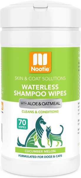 Nootie Cucumber Melon Dog and Cat Waterless Shampoo Wipes