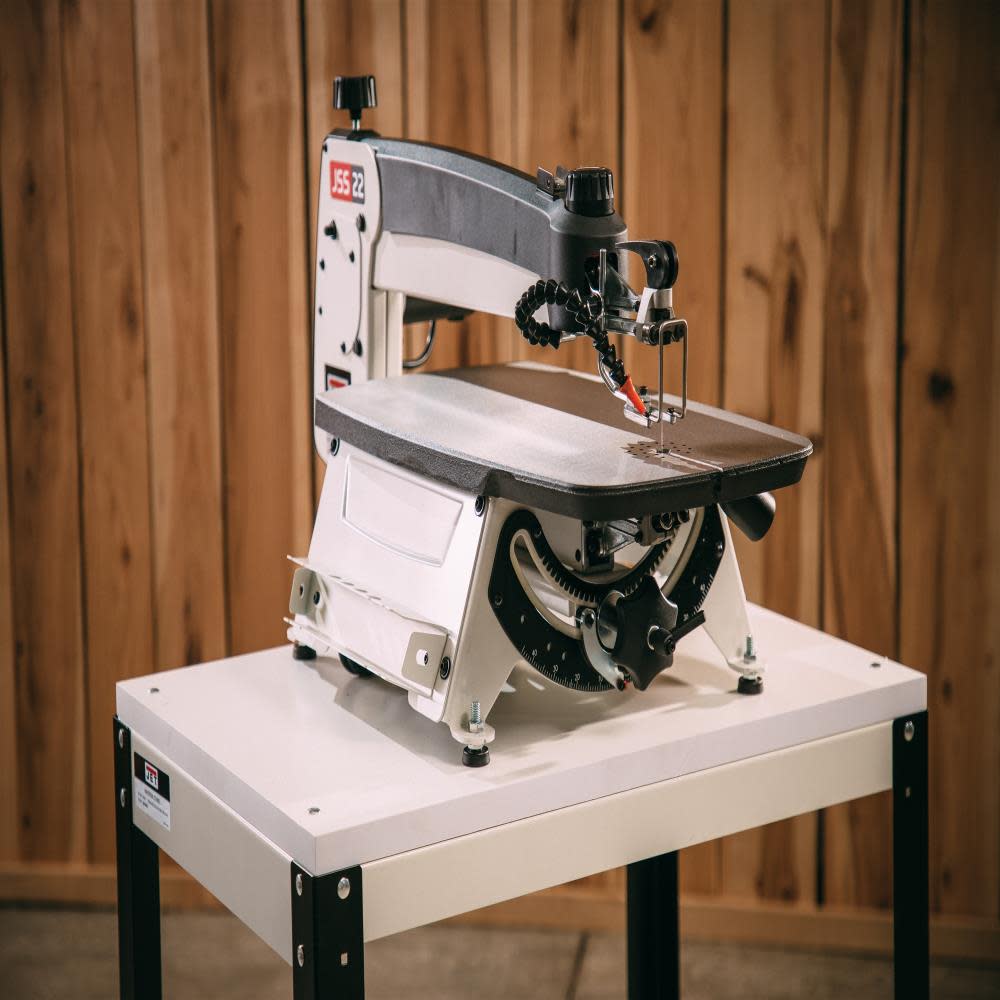 Jet JWSS-22B Scroll Saw 22 with Foot Switch and Universal Stand Bundle ;