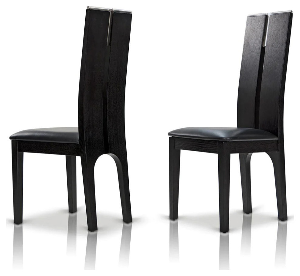 Paddington Black Oak Dining Chair  Set of 2   Contemporary   Dining Chairs   by V.S.D Furniture  Houzz