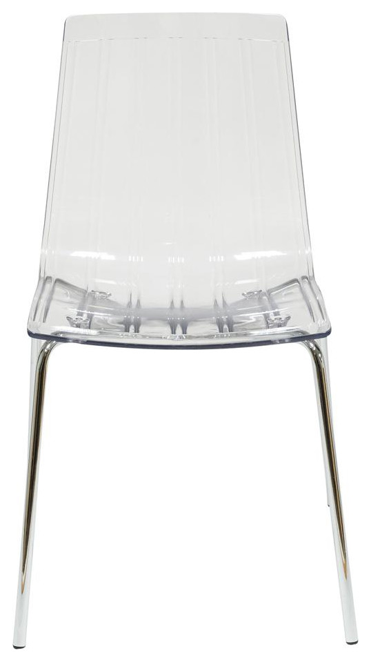 Leisuremod Ralph Dining Chair In Clear  Set Of 4 Rp20Cl4   Midcentury   Dining Chairs   by BisonOffice  Houzz