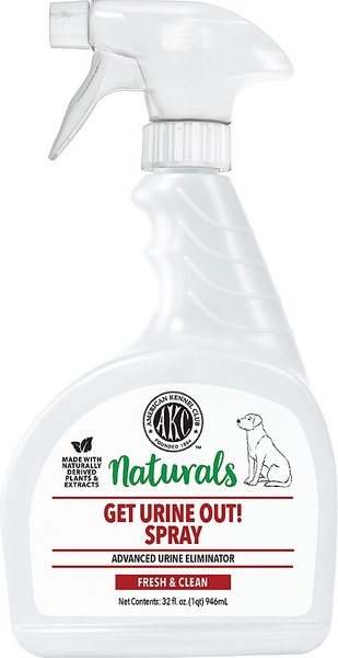 American Kennel Club AKC Naturals Get Urine Out! Fresh and Clean Scented Dog Urine Stain Eliminator Spray， 32-oz bottle