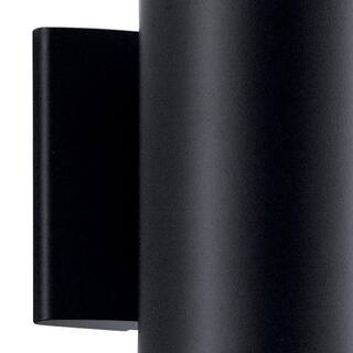 KICHLER Independence 7 in. 1-Light Black Outdoor Hardwired Wall Lantern Sconce with No Bulbs Included (1-Pack) 9234BK