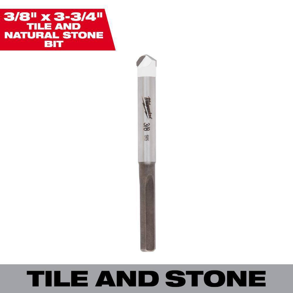 MW 38 in. Carbide Tipped Drill Bit for Drilling Natural Stone Granite Slate Ceramic and Glass Tiles 48-20-8994