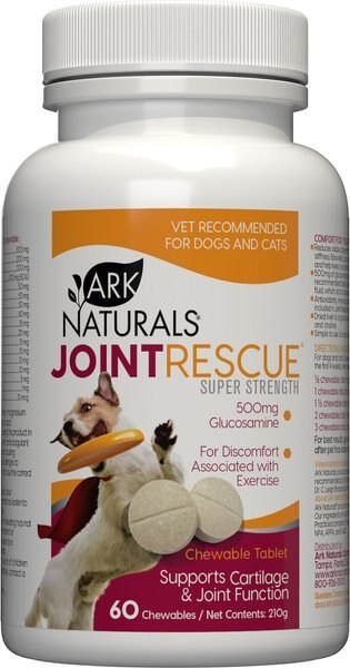 Ark Naturals Joint Rescue Super Strength Chewable Tablet Joint Supplement for Dogs and Cats