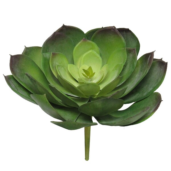 Large Artificial Lotus Succulent Stem Plant Greenery Pick Spray Branch 8.5in