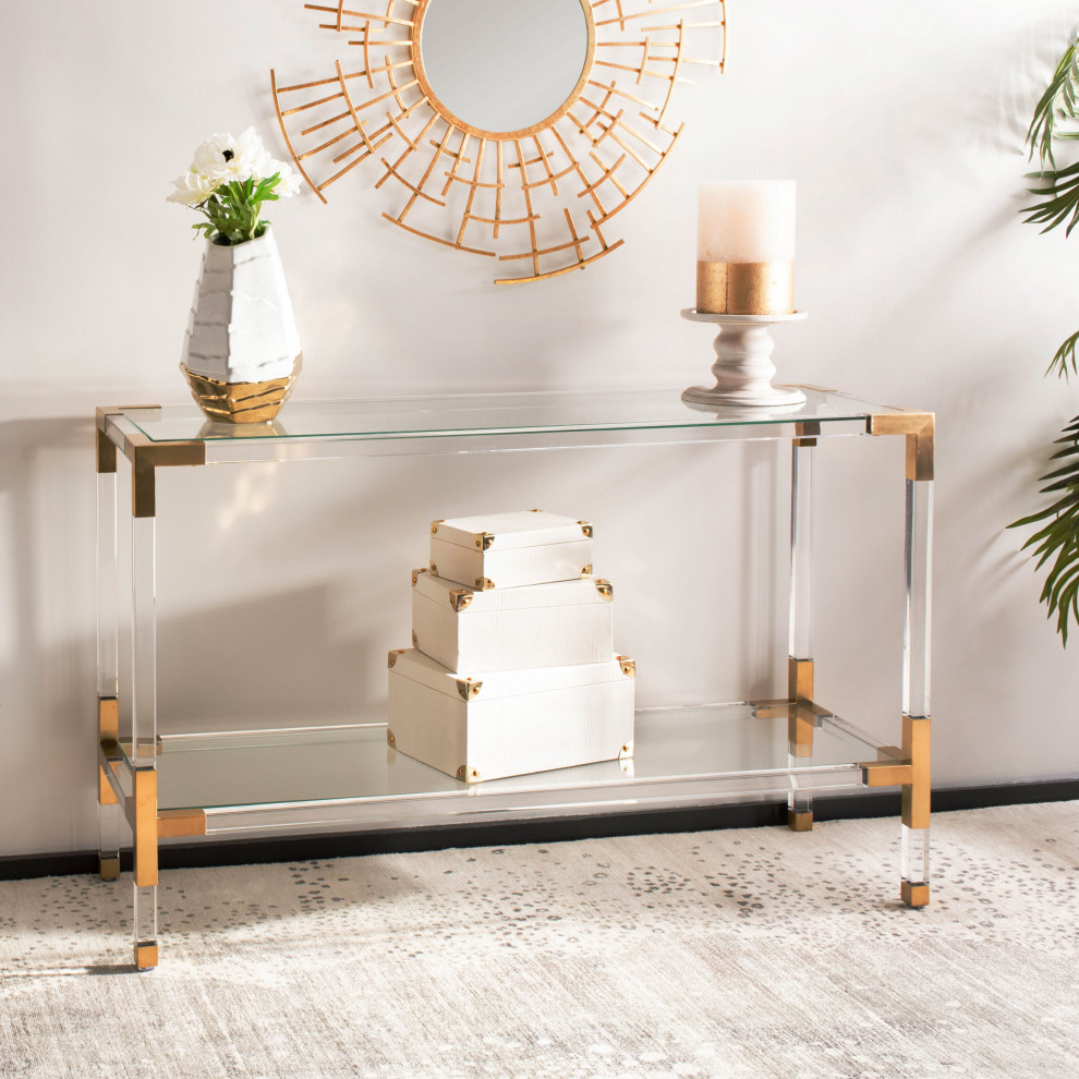 Safavieh Couture Arverne Acryilc Console   Contemporary   Console Tables   by Safavieh  Houzz