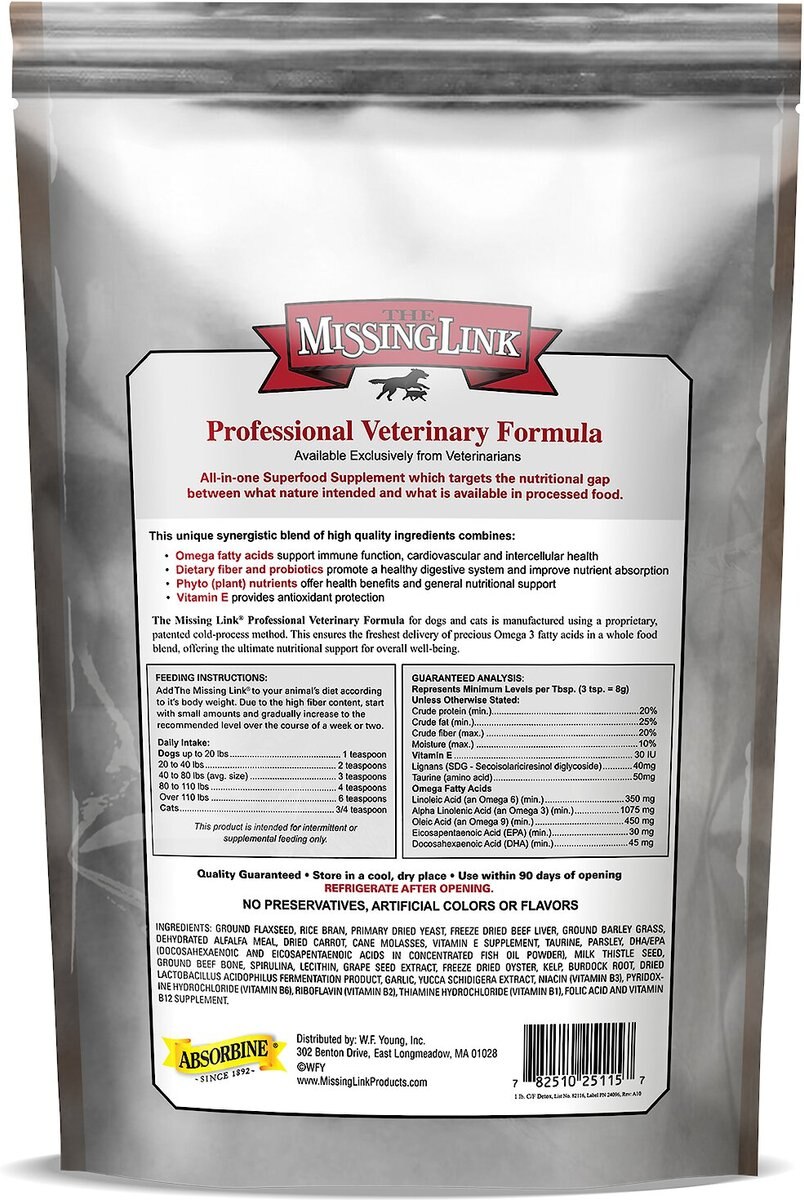 The Missing Link Professional Veterinary Formula Recovery and Detoxification Superfood Dog and Cat Supplement