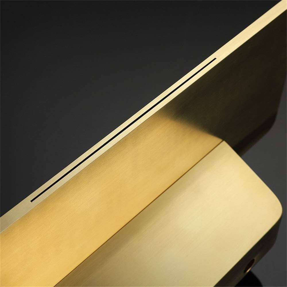 Hlihome Single Handle Wall Mounted Waterfall Bathroom Sink Faucet in Matte Gold DKTH09LSJ