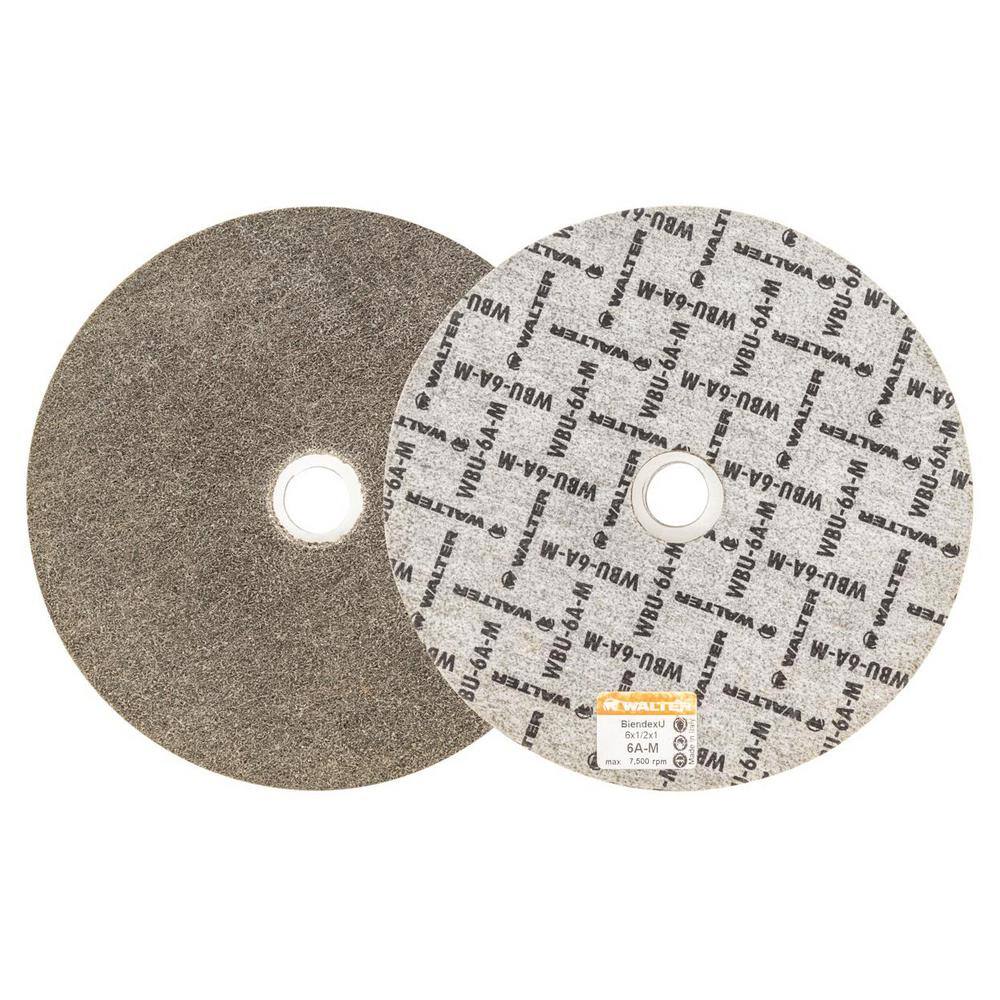 WALTER SURFACE TECHNOLOGIES Quick-Step 6 in. x 1 in. Arbor x 12 in. W GR 6AM Finishing Wheels (Pack of 4) 07U653