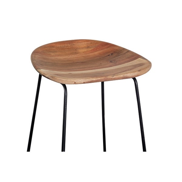 Porter Designs Neri Mid-Century Modern Solid Acacia Wood 18