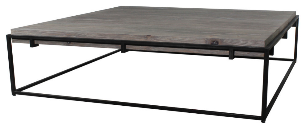 Louise Lg. SQ Cocktail Table   Reclaimed Pine Storm Grey   Industrial   Coffee Tables   by Mandalay Home Furnishings  Inc.  Houzz