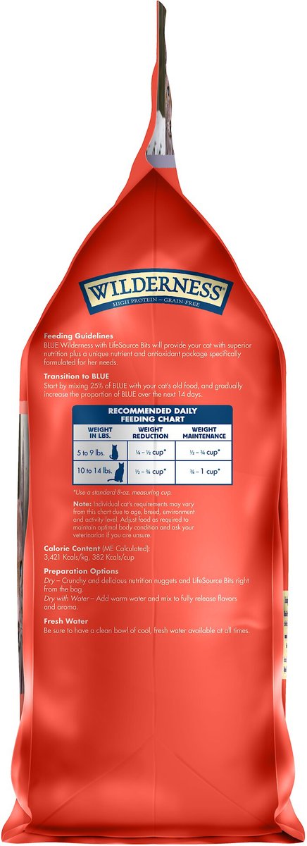 Blue Buffalo Wilderness Indoor Hairball and Weight Control Chicken Recipe Grain-Free Dry Cat Food