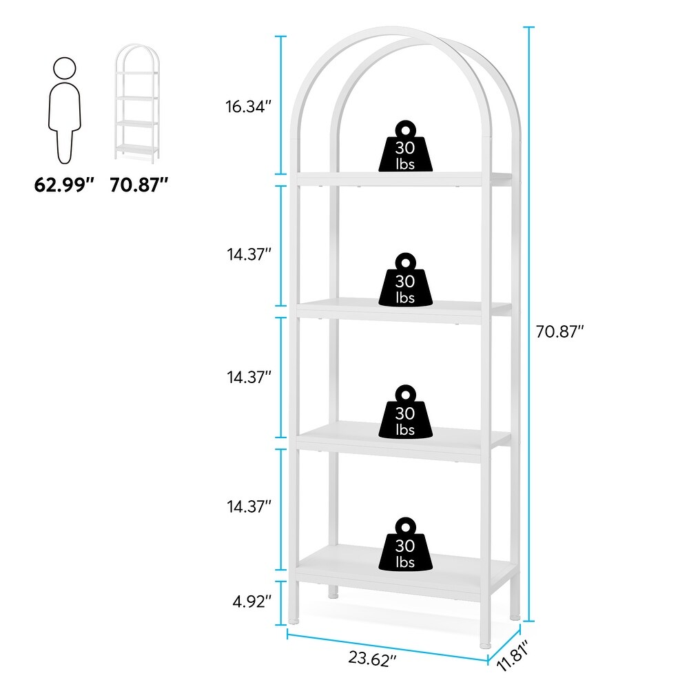 4 Tier Open Bookshelf  70.8\