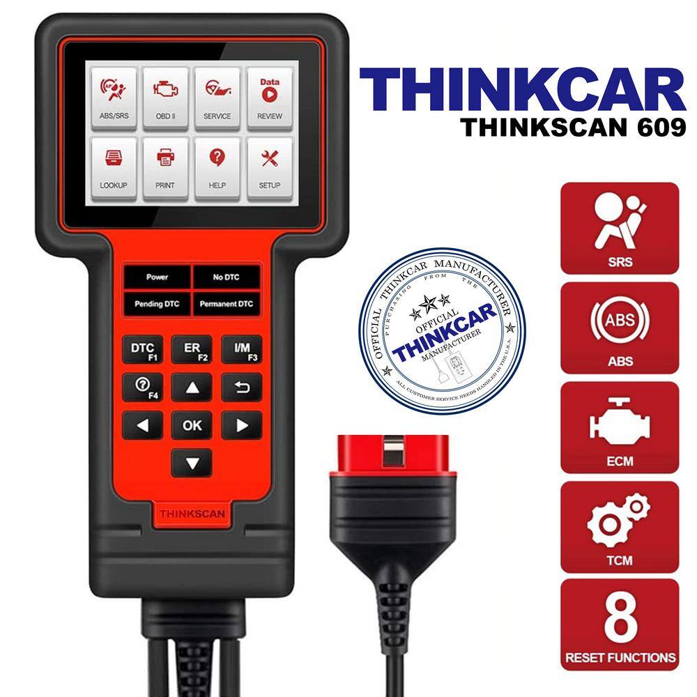 Thinkcar ThinkScan 609 OBD2 Scanner for ECM TCM ABS SRS Systems TKSCAN609