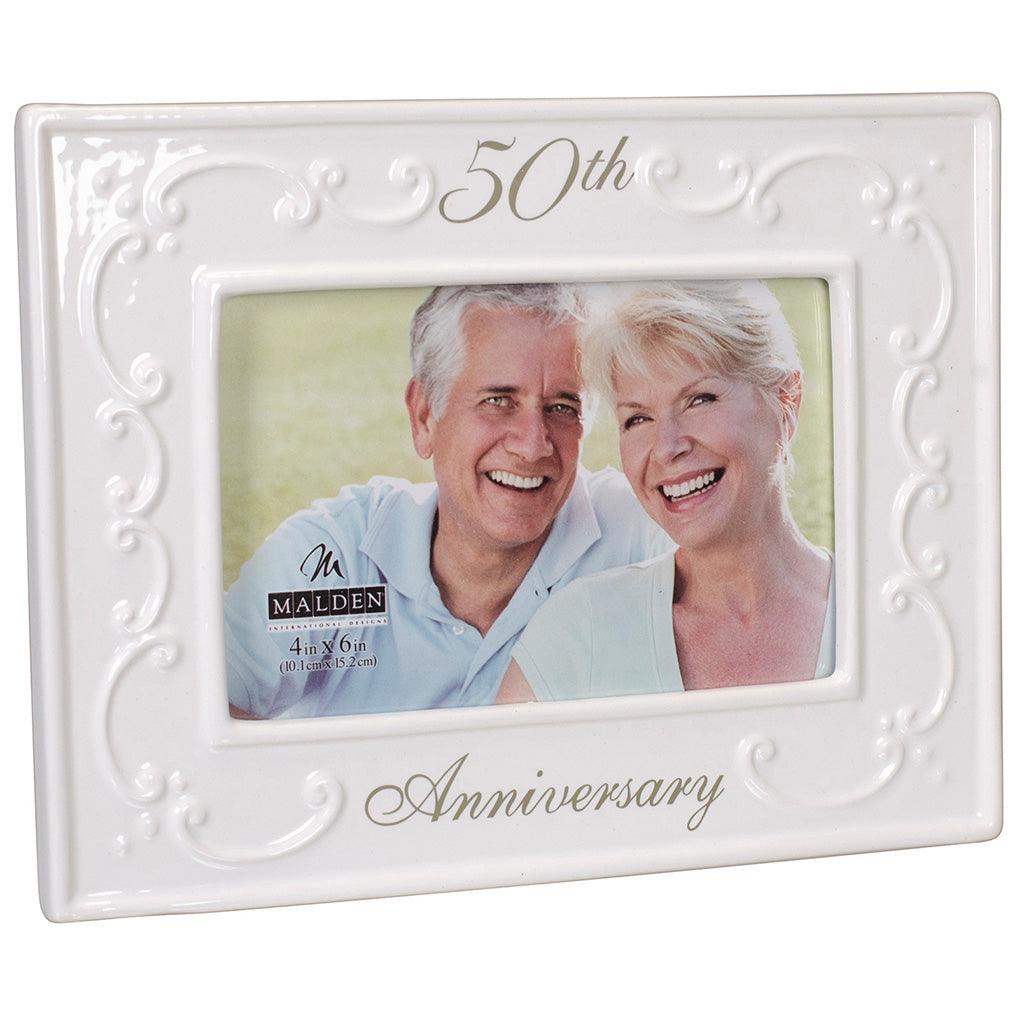 Malden  4X6 50th Anniversary Ceramic Frame