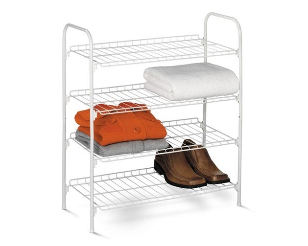 HoneyCanDo 4Tier Closet Storage Shelf SHO01172