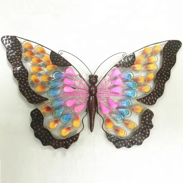 Factory Supply wall hanging metal butterfly garden decoration metal butterfly wall art