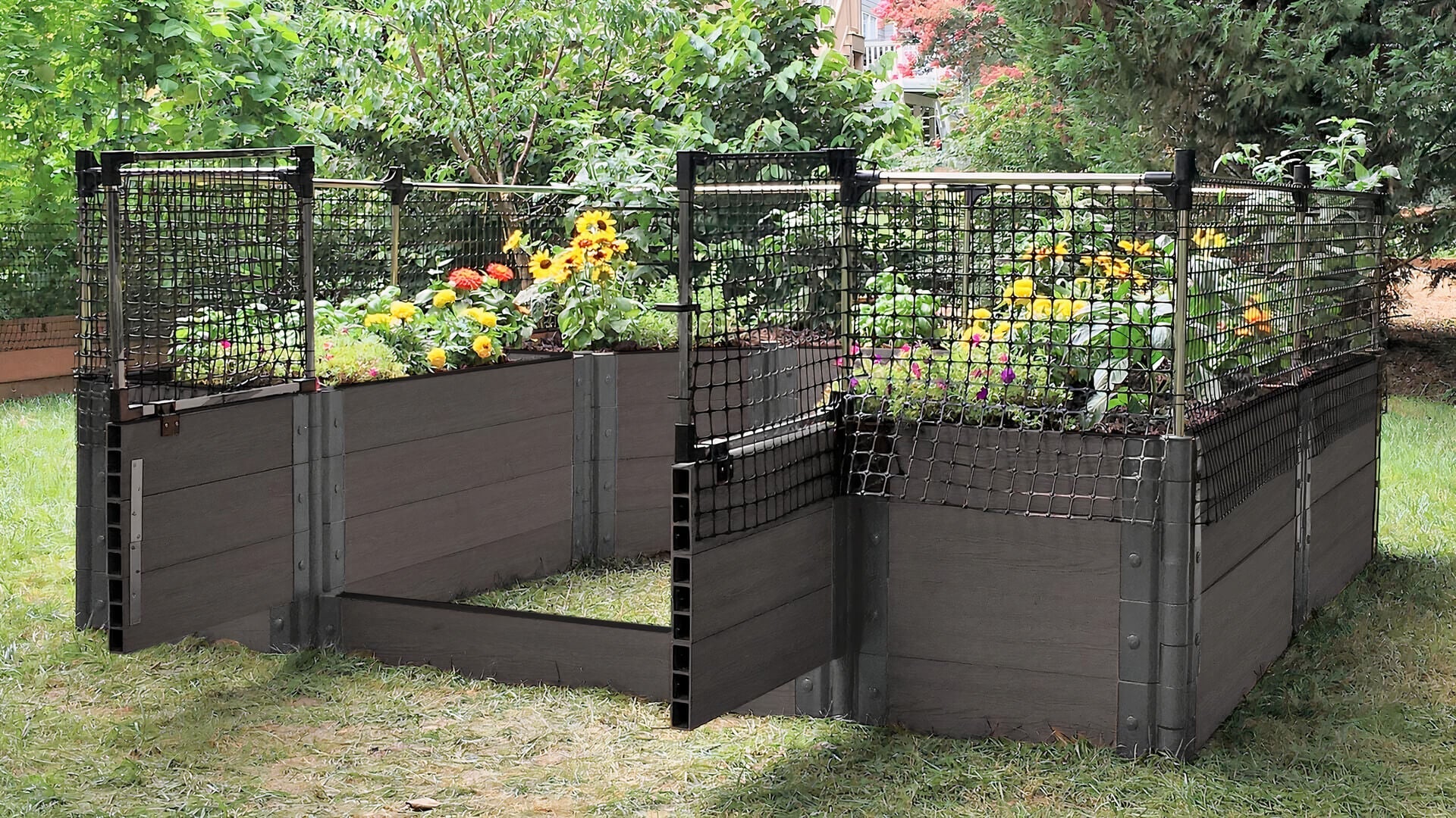 Walk-In 'Topolski' 8' x 8' Animal Barrier Raised Garden Bed - 2