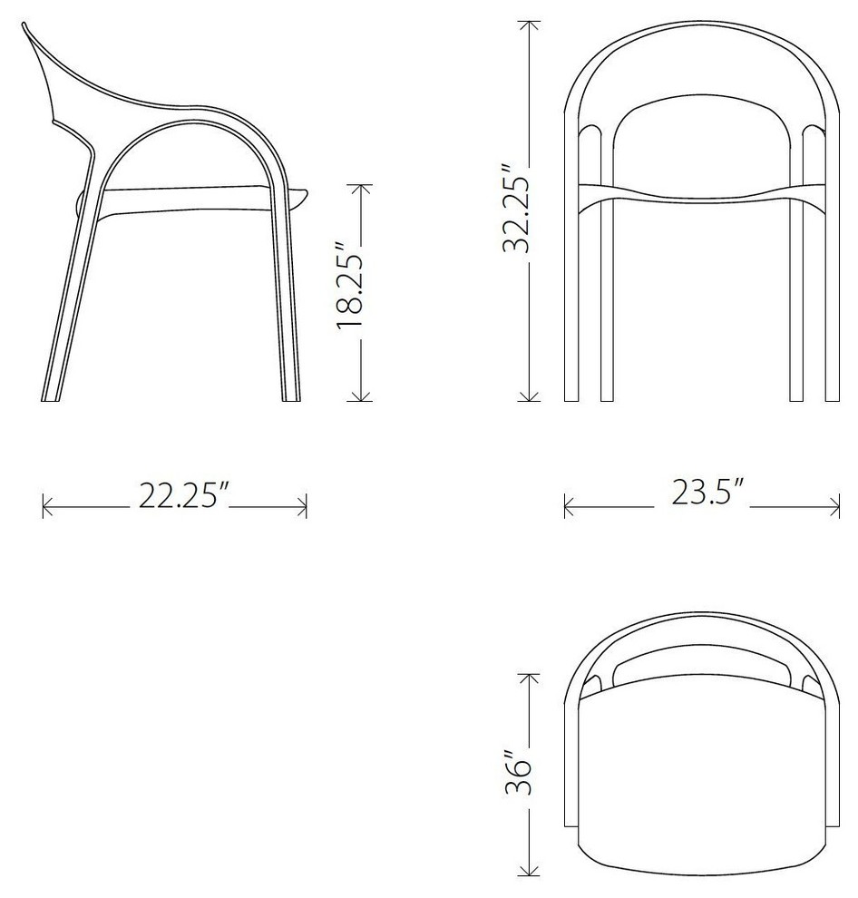 OCC Set of 2 Moon Side Chair  Clear Dining Chair Polycarbonate in Red   Contemporary   Outdoor Dining Chairs   by Best Made Furniture  Houzz