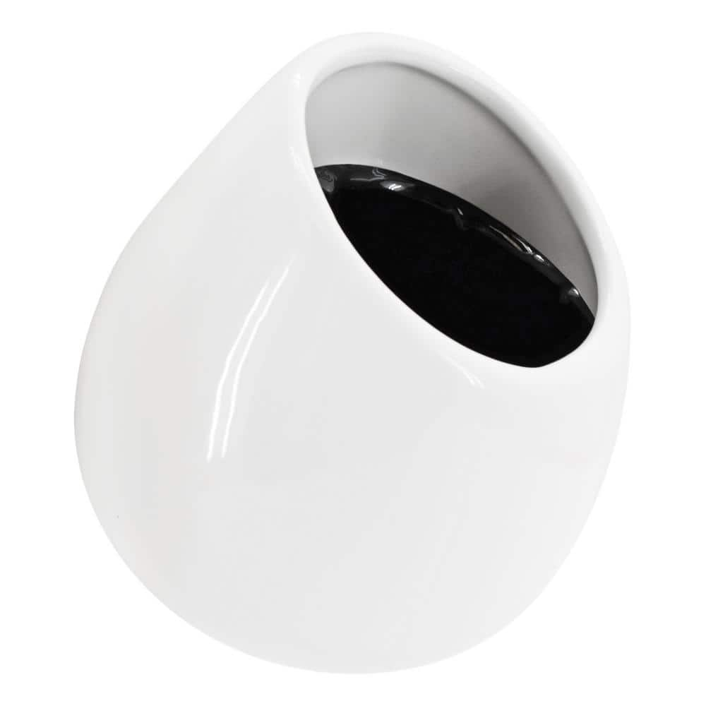 Arcadia Garden Products Round 3-1/2 in. x 4 in. Gloss White Ceramic Wall Planter (3-Piece) WP25