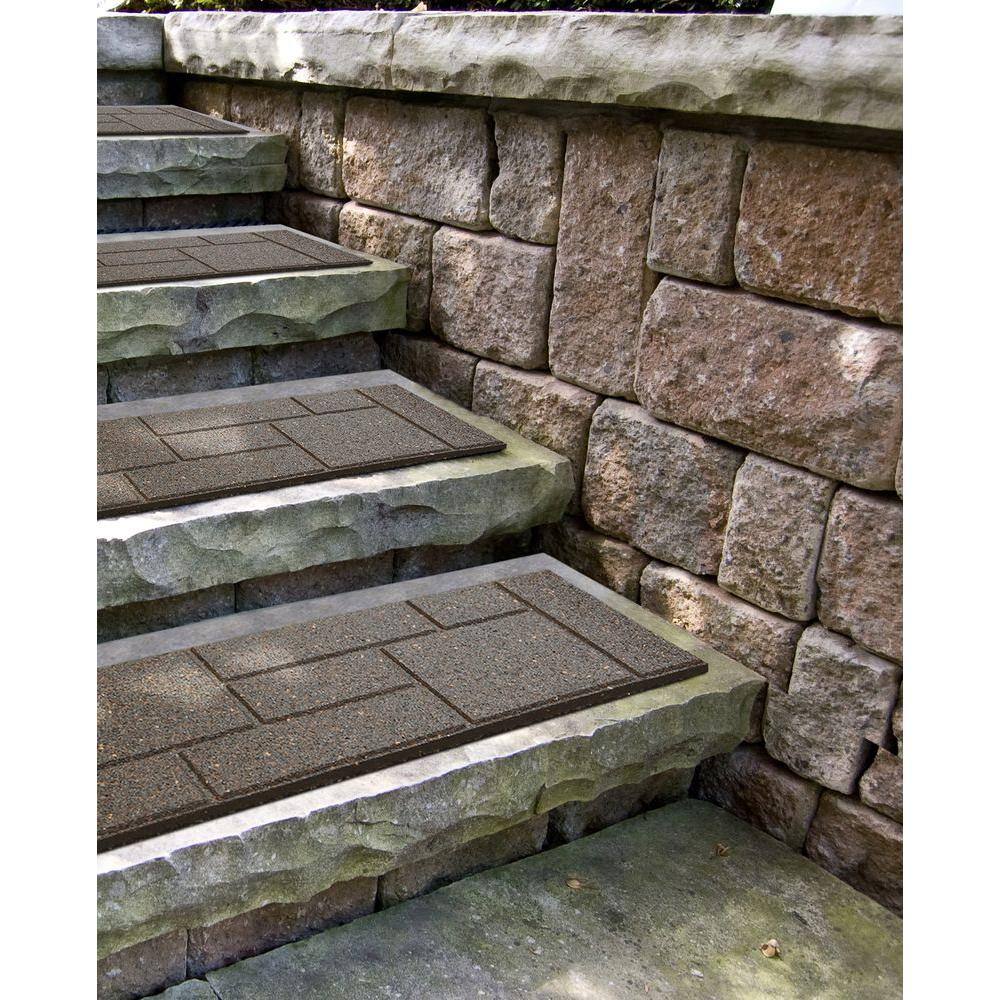 Envirotile 10 in. x 24 in. Earth Cobblestone Stair Tread MT5000803