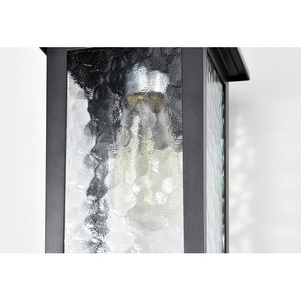 Stillwell Outdoor Small Wall Light Matte Black Finish Clear Water Glass Shopping - The Best Deals on Outdoor Wall Lanterns | 40765005