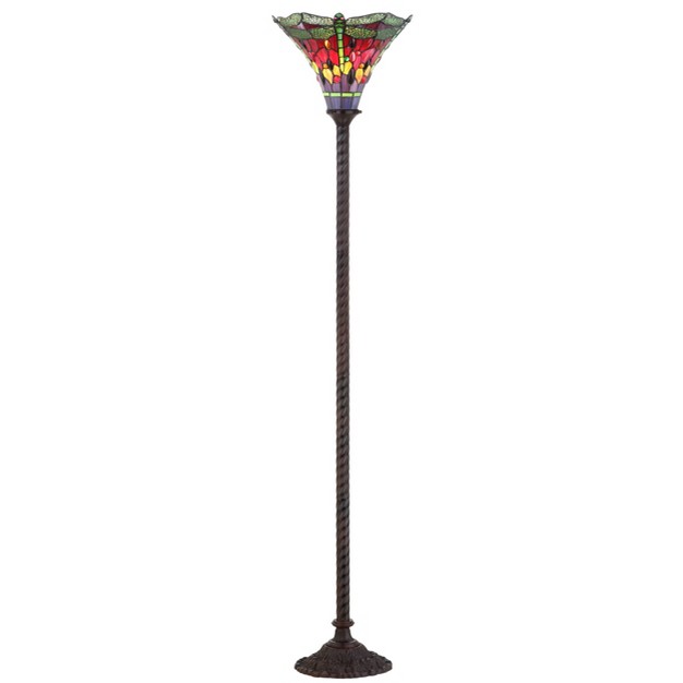 Dragonfly  Style Torchiere Floor Lamp includes Energy Efficient Light Bulb Jonathan Y