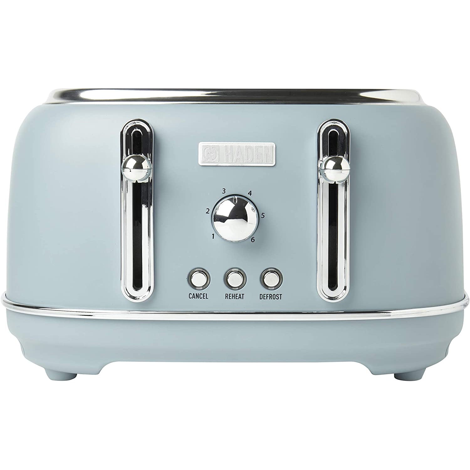 Haden Highclere 4 Slice Retro Vintage Wide Slot Toaster for Kitchen, Pool Blue