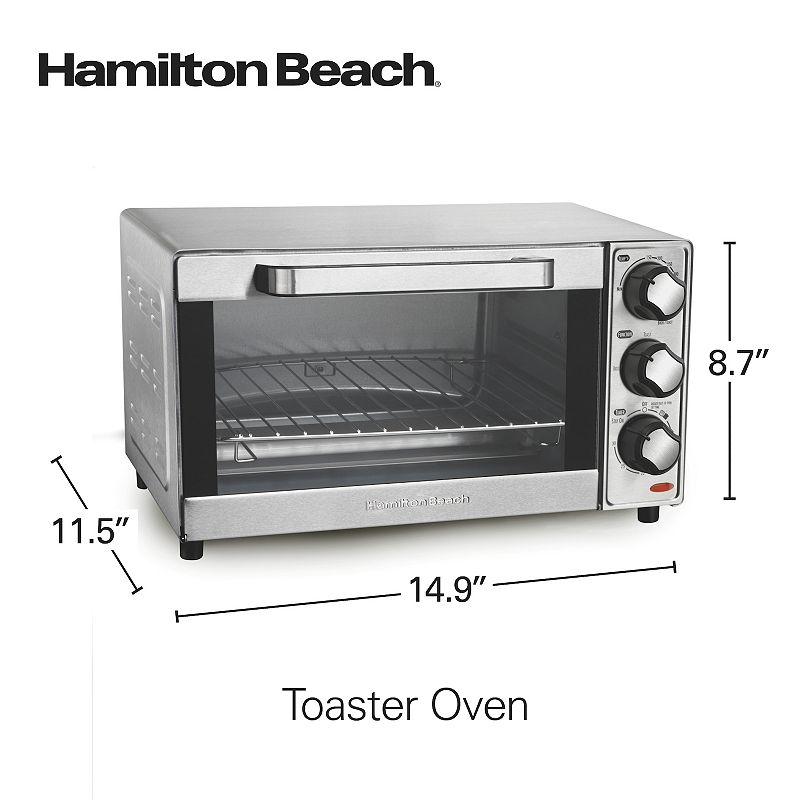 Hamilton Beach 4 Slice Broiler Toaster Oven