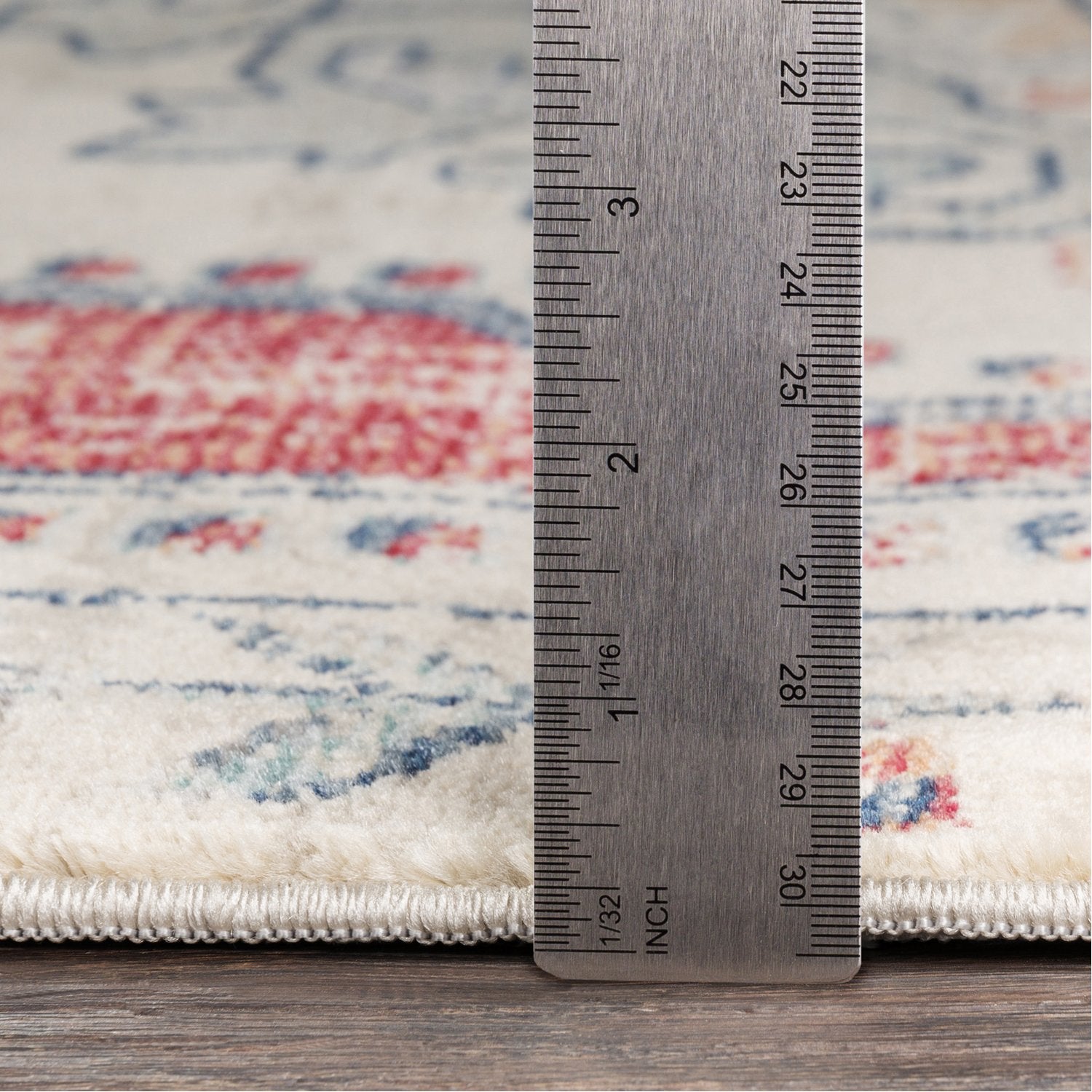 Bohemian Rug in Bright Red & Beige