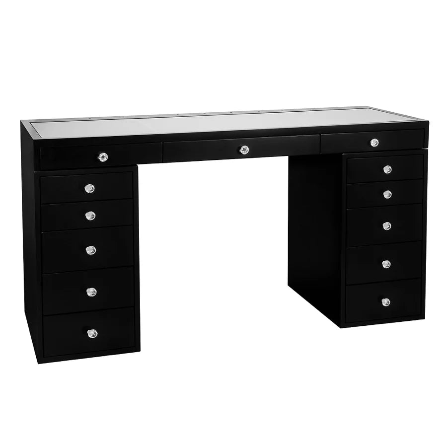 IVFT-19RJ068L1-BLK-N | SlayStation® Pro Premium Vanity Table with Drawers