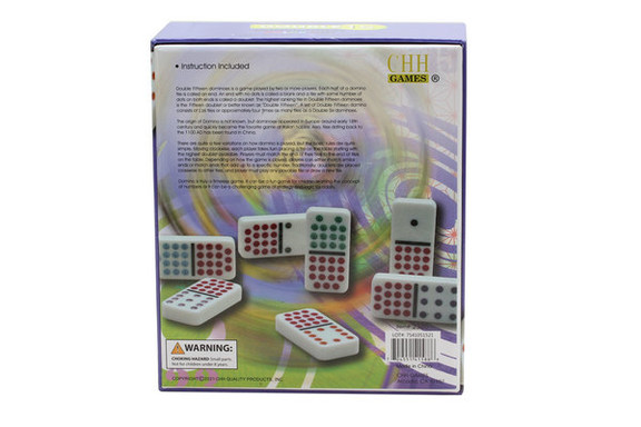 CHH 2326 Double 15 Prof Color Dot Dominoes