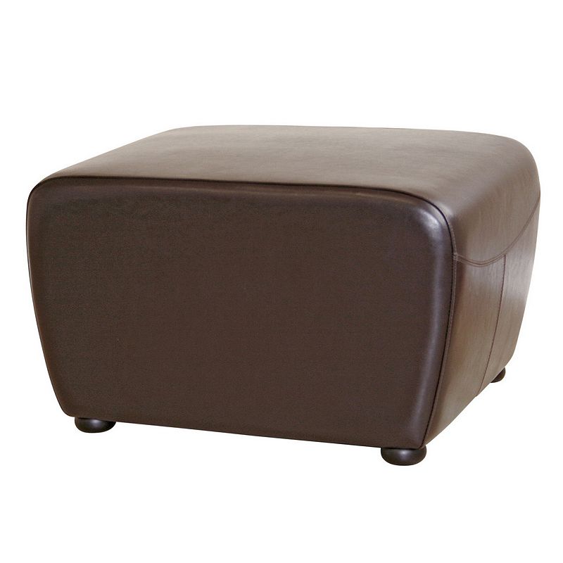 Baxton Studio Contemporary Faux-Leather Ottoman