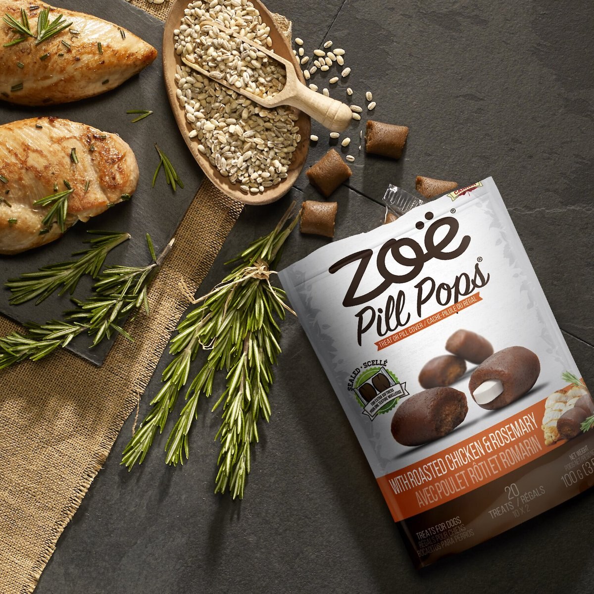 Zoe Pill Pops Roasted Chicken with Rosemary Dog Treats