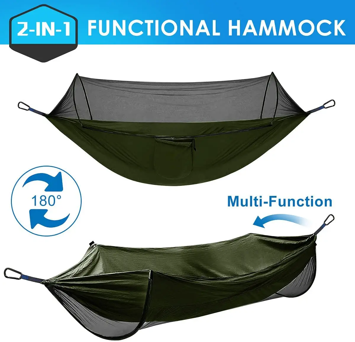 outdoor camping Outdoor Hanging Water hammock with tarp poliester Tent Stand hammock rope Portable Swing camping Hammock