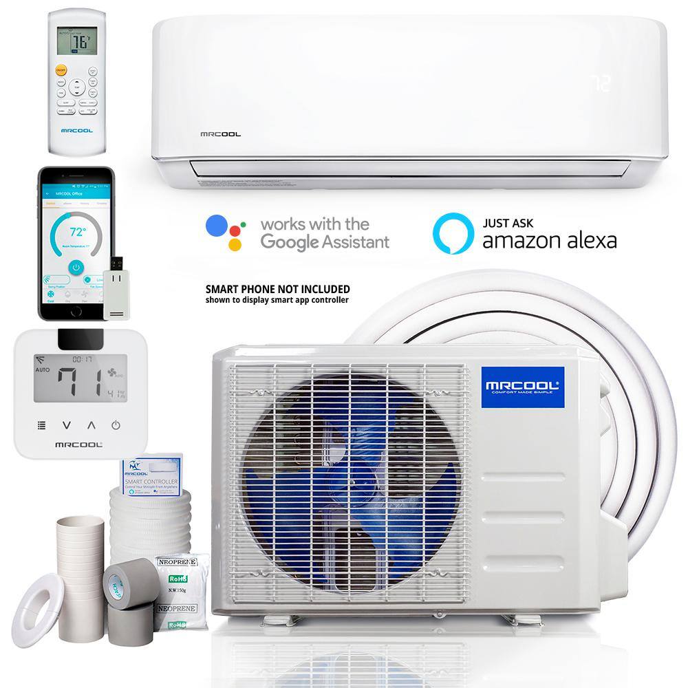 MRCOOL Advantage 3rd Gen 36000 BTU 3 Ton Ductless Mini Split Air Conditioner and Heat Pump with Mini Stat 230V60Hz A-36-HP-230B-MS