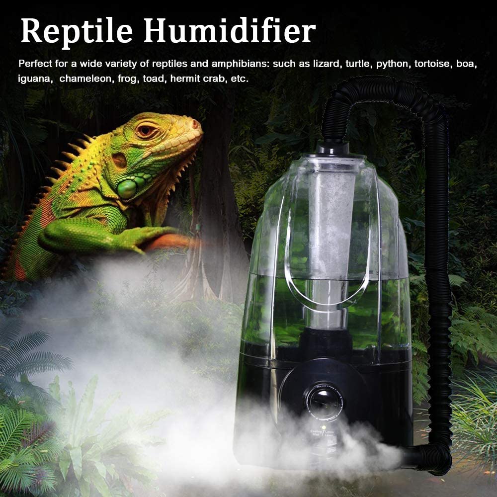 Coospider Reptile Fogger Terrariums Humidifier Fog Machine Mister 3L Large Size Ideal for Paludarium/Vivarium/Reptiles/Amphibians/Herps