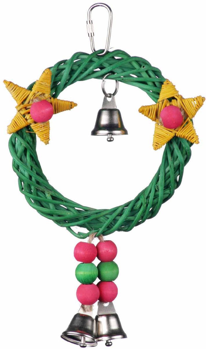 Super Bird Creations Xmas Wreath Vine Swing Bird Toy